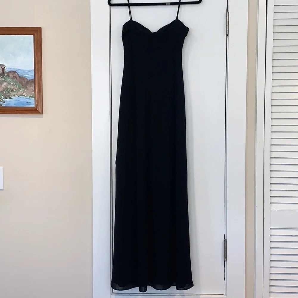NWOT Laundry by Shelli Segal Strappy Twist Front Chiffon Maxi Dress 6